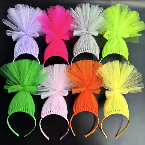 Trolls Poppy Princess Party Performance Hair Accessories Personalized Hairbands Halloween Cosplay Pr