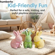 HUMBERTO Easter Bunny Ornament, Novelty Colorful Rabbit Easter Figurine, Creative Gift Cute Simulati