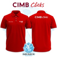 Souvenirs Yes Wangki Collar T-Shirt Wangki Work T-ShirtPOLO - Bank CIMB Clicks - DTF Embroidery Scre