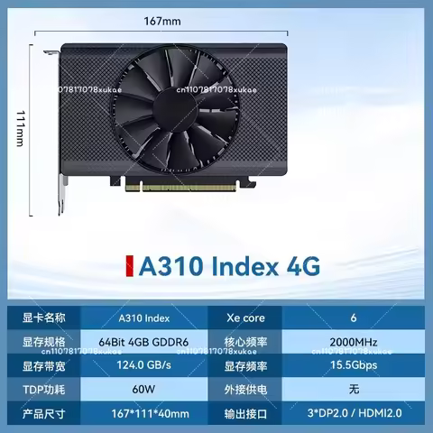 For Intel ARC A380 A310 Photon A380 LP A380LP 6G A310 Index 4G Desktop PC Gaming Dedicated Graphics