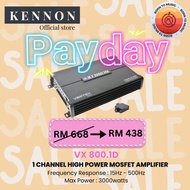 Kennon Vertex Series VX800.1D 1 Channel High Power Mosfet Amplifier/Car amplifier/Amplifier kereta