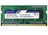 Timetec 4GB DDR3L / DDR31866MHz PC3L-14900 / PC3-14900 Non-ECC Unbuffered 1.35V / 1.5V CL13 1Rx8 Sin