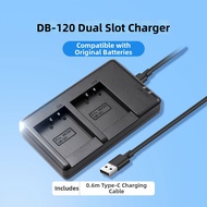 FengBiao DB-120 Camera Battery Charger Ricoh GR4 Compatible Dual Slot Charging Base Original Battery