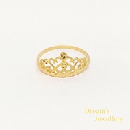 Cincin Mahkota Emas 916 / Crown Ring 916 Gold Dreams Jewellery