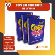 Copy One Bond Paper l Short/Long/A4 l Sub24/ 80 GSM l Inkjet Paper l Copier Paper l Office Paper