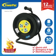 PowerPac Cable Reel 30M Portable Cable Reel Extension Socket Power Reel Power Cord (PP830)