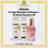 Gold Nine Professional Ice Spa Shampoo 400ml + Masque 400ml + FG Gewei Essencial Serum 50ml