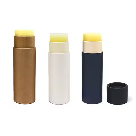 0.3oz Wholesale Lip Balm Paper Tubes Biodegradable Cardboard Push Up Cosmetic Packaging Tube Eco-fri