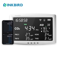 INKBIRD IAQM-128W 8-In-1คุณภาพอากาศตรวจสอบ11.4นิ้วหน้าจอ WIFI APP ตรวจจับ CO2 PM2.5 PM10 HCHO TVOC A