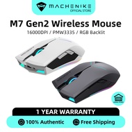 [Delivery in 72 Hours]Machenike M7 Gen 2 Wired/ wireless mouse Dual-mode gaming mouse RGB Backlit up to 16000DPI PMW3335 mouse for PC desktop computer laotop notebook