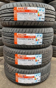 MAXXIS I-PRO 215/55R17 ยางใหม่ปี2022 (รวมยาง4เส้น)แถมจุ้มฟรี4ตัว ส่งฟรีเก็บเงินปลายทาง