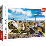 Trefl Park Güell, Barcelona 1500 Piece Jigsaw Puzzle Red 33"x23" Print, DIY Puzzle, Creative Fun, Cl
