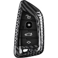 T-carbon Key Fob Cover Compatible with BMW 2 Series 4 Series i4 M2 X4M 2023 2024 Smart Key, Carbon F