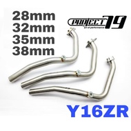 Pipe exhaust YAMAHA Y16ZR stainless steel MANIFOLD UNIVERSAL 28MM 32MM 35MM 02 sensor adaptor spare 