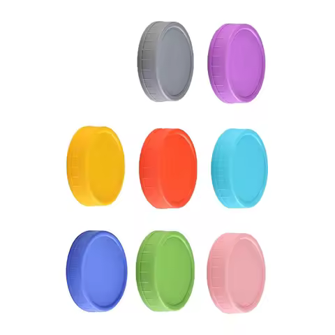 8Pcs Mason Jar Lids 70/86mm Reusable Plastic Mason Lids Leak-proof Sealing Lids Replaceable Mason Ja
