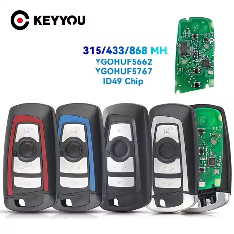 KEYYOU HUF5662 HUF5767 2/3BTN Car Remote Key for BMW F 3 5 7 Series X5 X6 F20 F22 F30 CAS4 CAS4+ FEM
