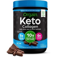 Orgain Keto Collagen Protein Powder,  - 10g Grass Fed Hydrolyzed Collagen Peptides for Women  Men, T