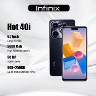 ♞,♘,♙Infinix Hot 40i Smartphone 8+256GB Memory 5000mAh FHD Camera Original Legit Cellphone 5G Mobil