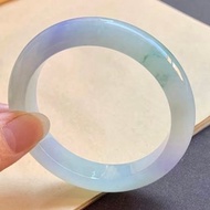 冰種 天然翡翠 緬甸 A玉 玉鐲 • 冰種紫羅蘭飄花翡翠福鐲