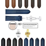 21mm Perforat Leather Watch Band Strap Compatible with Breitling Ez Release