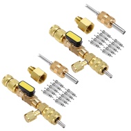 2X R410A R22 Valve Core Remover Installer Tool with Dual Size SAE 1/4 & 5/16 Port for R404A R407C R1