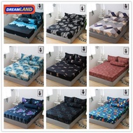 【Hot Styles】Fitted Bedsheet Super Single /Queen/King  Size Skin-Friendly Cotton Mattress Dust Cover（Only Bedsheet） LXlz