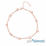 【Just Diamond】群星璀璨 18K玫瑰金雙層手鍊(網路限定)
