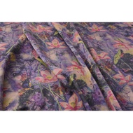 Hubu Shop - Soft Elastic Silk Satin Yarn | Purple Lotus, 1m Wide, Fragrant | RM189