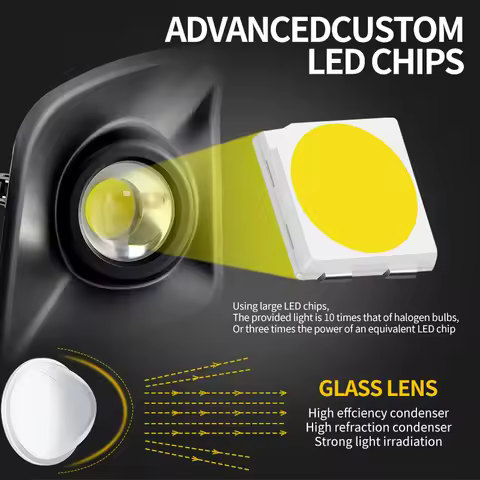 2PCS LED Fog Lights Assembly Canbus For Lexus F-Sport IS200T IS250 IS300 IS350 2014-2016 With Wiring