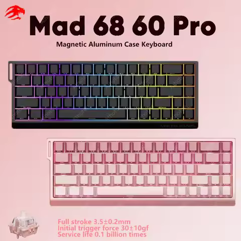 MAD68 Pro,Gaming Magnetic Axis Keyboard,Dedicated Full Key Hot Swap,Wired Key Web Drive,8K 61/68 Ret