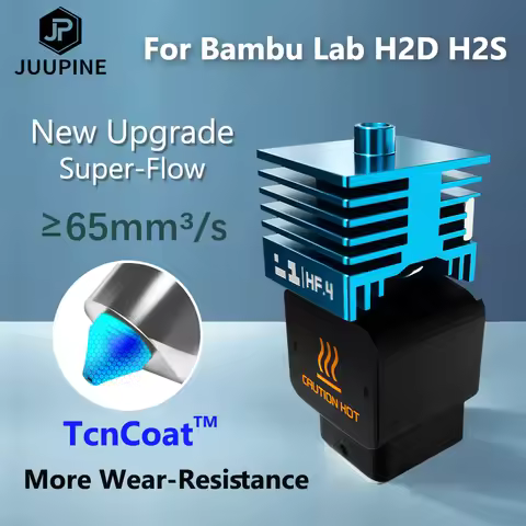 For Bambu Lab H2D Super Flow Hotend High-Speed Nozzle 0.4 H2S Hot End Kit Printhead TcnCoat Upgrades