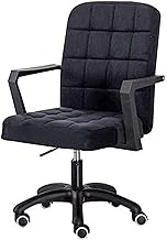 Office Chair Task Swivel Executive Computer Chair Mid-Back Fabric Gaming Chair with Armrests Adjustable,Brown (Black) lofty ambition