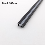 Narrow Recessed LED Aluminum Profile Cabinet Shelf 45 Degree Oblique Glowing Hidden Linear Channel S