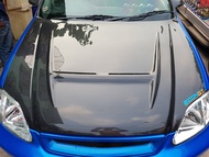 [Clearance Sale] Econ GT ฝากระโปรงคาร์บอน ไฟเบอร์ - คาร์บอน เคฟล่า HONDA Civic EK 99 (ลายสอง)