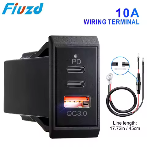 12V USB Car Charger Socket power outlet Automobile Charger Car Phone Charger Adapter Car QC3.0 Fast