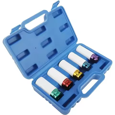 Hex Socket Impact Socket Car Truck Screw Impact Socket Durable 15mm, 17mm, 19mm, 21mm and 22mm Prote