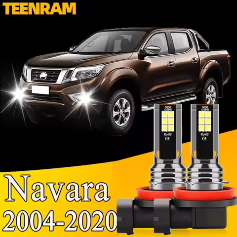 2x Car Front Fog Light Accessories Bulb H8 H11 Lamp For Nissan Navara NP300 D23 D40 2004-2020 2011 2