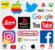 [必買][行李·Macbook貼紙] YouTube FaceBook Instagram Twitter Google Apple Switch PlayStation X box Nintendo Switch Microsoft Office程序筆記本電腦貼紙個性手機平板行李箱頭盔防水貼畫 Apple ipad macbook