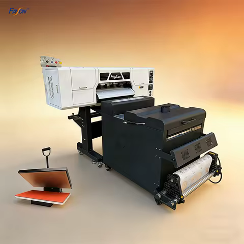 A1 DTF Printer with Powder Shaker All-in-One: 60cm Direct-to-Film Machine for Cotton, Polyester, and