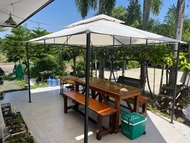 เต็นท์สนามโครงเหล็ก FONTE ขนาด 3 x 4 เมตร สีเบจ