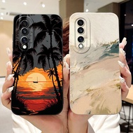 Honor 70 Pro+ 70Pro 70 5G New Fashion Sunset Pattern Phone Case Honor70 70 Pro Plus Soft Silicone Le