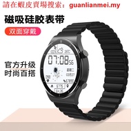 Ready Stock Fast Shipping Applicable Garmin Garmin Fenix7 Strap Fenix Time-Resistant 7X/6X/5X/plus/3/3hr/935/945 Instinct Quick Release Silicone Magnetic Wristband Replacement Black 22/26mm Male Waterproof