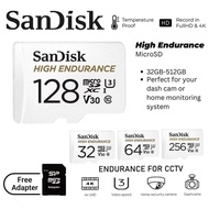 Sandisk High Endurance MicroSD Card with Adapter (64GB / 128GB / 256GB / 512GB)