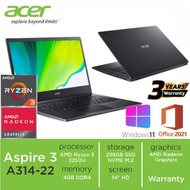 ACER Aspire 3 Slim A314-22-R3RG [14"HD/Ryzen 3-3250U/4GB/SSD