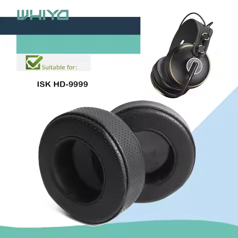 Whiyo Replacement Ear Pads for ISK HD-9999 HD9999 Headphones Cushion Sleeve Velvet Earpad Cups Earmu