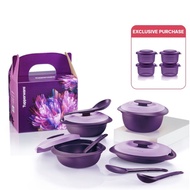 Tupperware Purple Royale Petit Serveware Set with Gift Box/ Serving Bowl