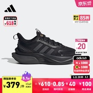 adidas AlphaBounce +休闲舒适跑步鞋女子阿迪达斯官方轻运动 黑色 37