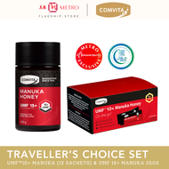 Comvita™ Travellers Choice Set | UMF™10+ Manuka Honey (12 Sachets x10g) &amp; UMF 15+ Manuka Honey 250g