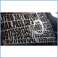 ◸ ∇ ◰  LTFRB 24/7 HOTLINE STICKER / MACHINE CUT VINYL STICKER