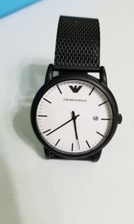 Emporio Armani 黑色鋼帶手錶